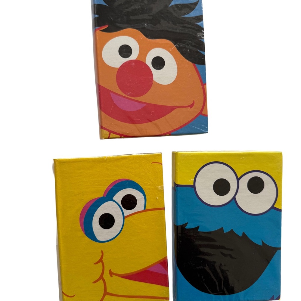Vintage Sesame Street 1998 Photo Albums- Cookie Monster, Big Bird & Ernie